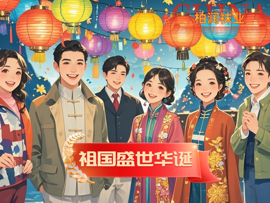 柏润袜业集团祝大家国庆节快乐！