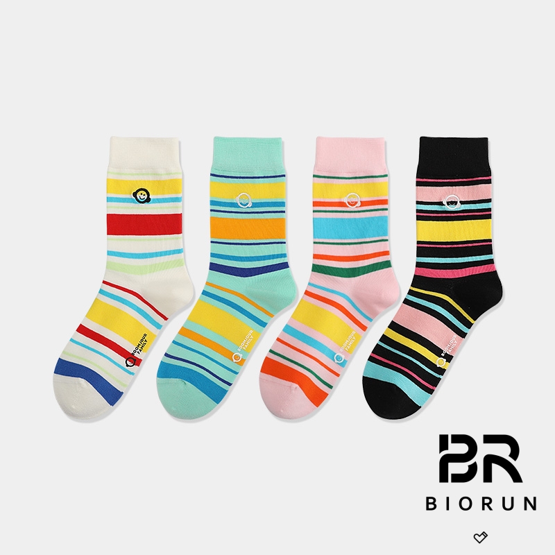 女袜/棉袜/女士中筒袜/撞色设计/几何格子/WLS2198