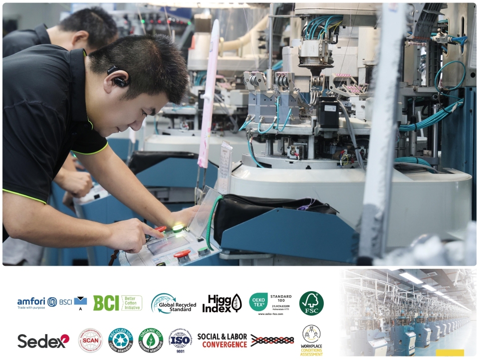 柏润袜子工厂织造车间